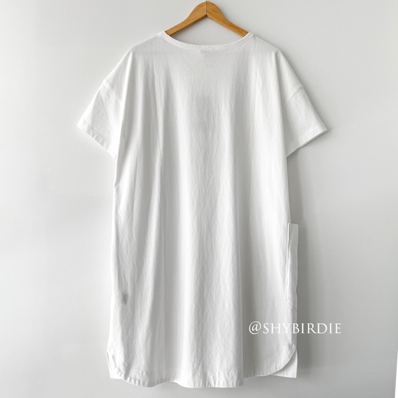 NWT Everlane Mariner T-Shirt Dress, 100% Organic Cotton, White, M - Picture 7 of 16